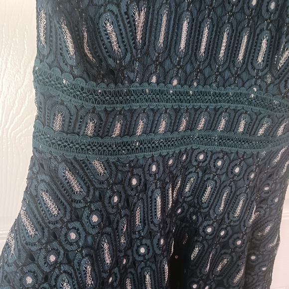 Francesca’s Teal Blue Lace Dress - Size medium - Picture 2 of 10